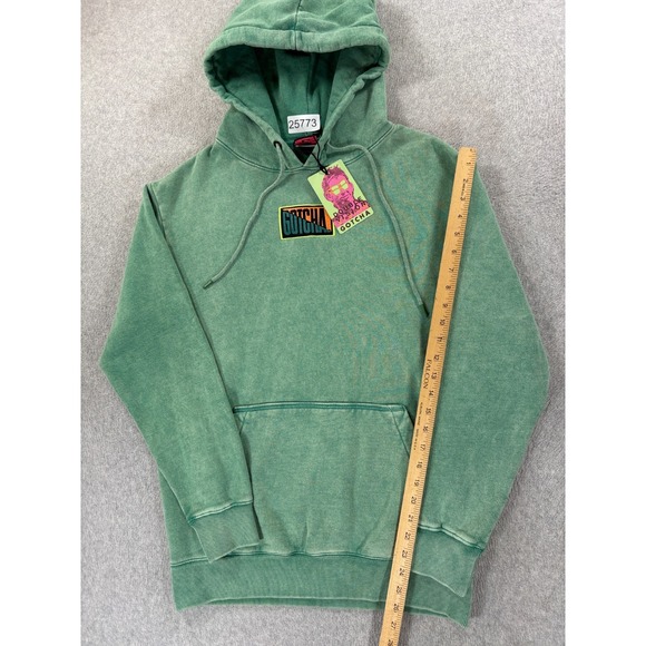 NWT Gotcha Double Vision‎ Y2K Hoodie Sweatshirt (Men's Small) Green - Picture 6 of 12